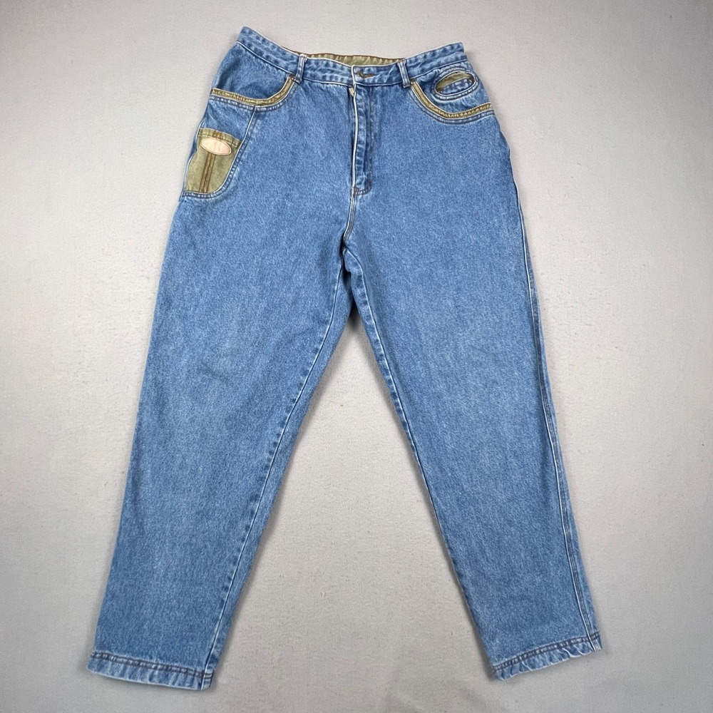Cotler Blues Jeans Mens 36x33 Blue Vintage 90s Tapered Canvas Trim Streetwear